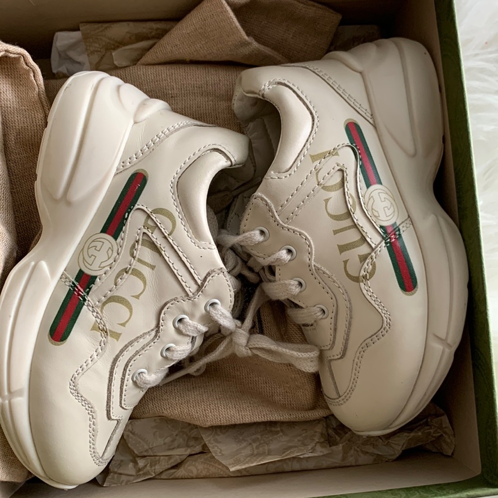 Toddler Rhyton Gucci logo leather